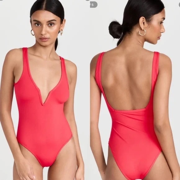 L*SPACE Coco One Piece Swimsuit In Hot Cherry Size S - Picture 2 of 8
